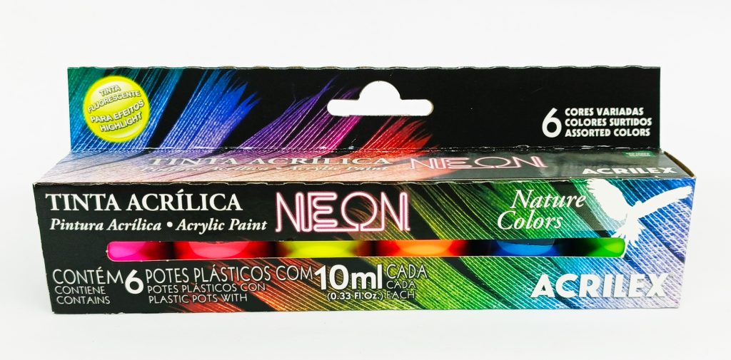 Pintura ACRILEX Neón estuche 6 colores 3906