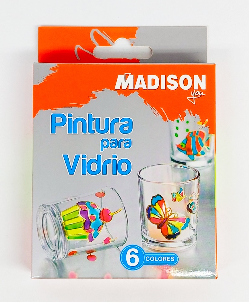 Pintura para vidrio MADISON 6693 de 6 colores