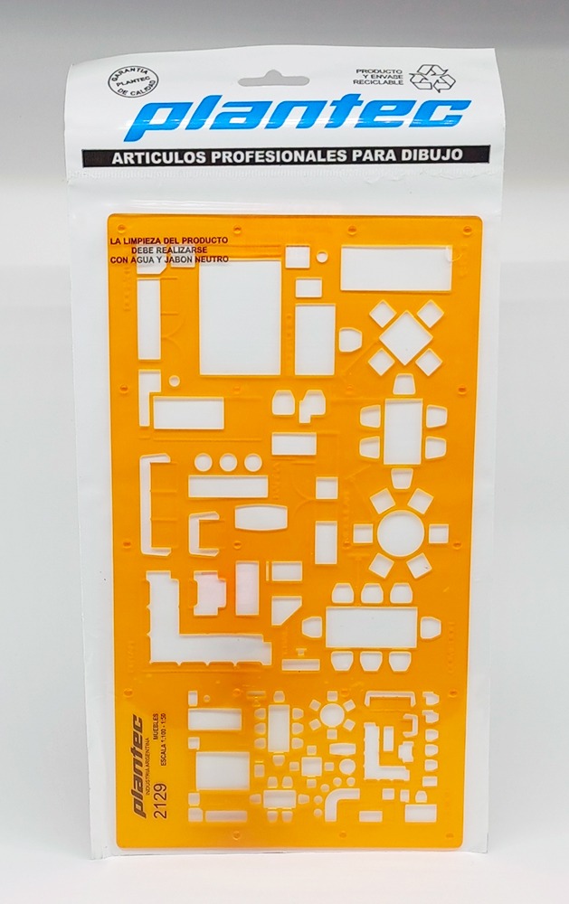 Plantilla PLANTEC Profesional 2129 muebles escala 1:100 – 1:50