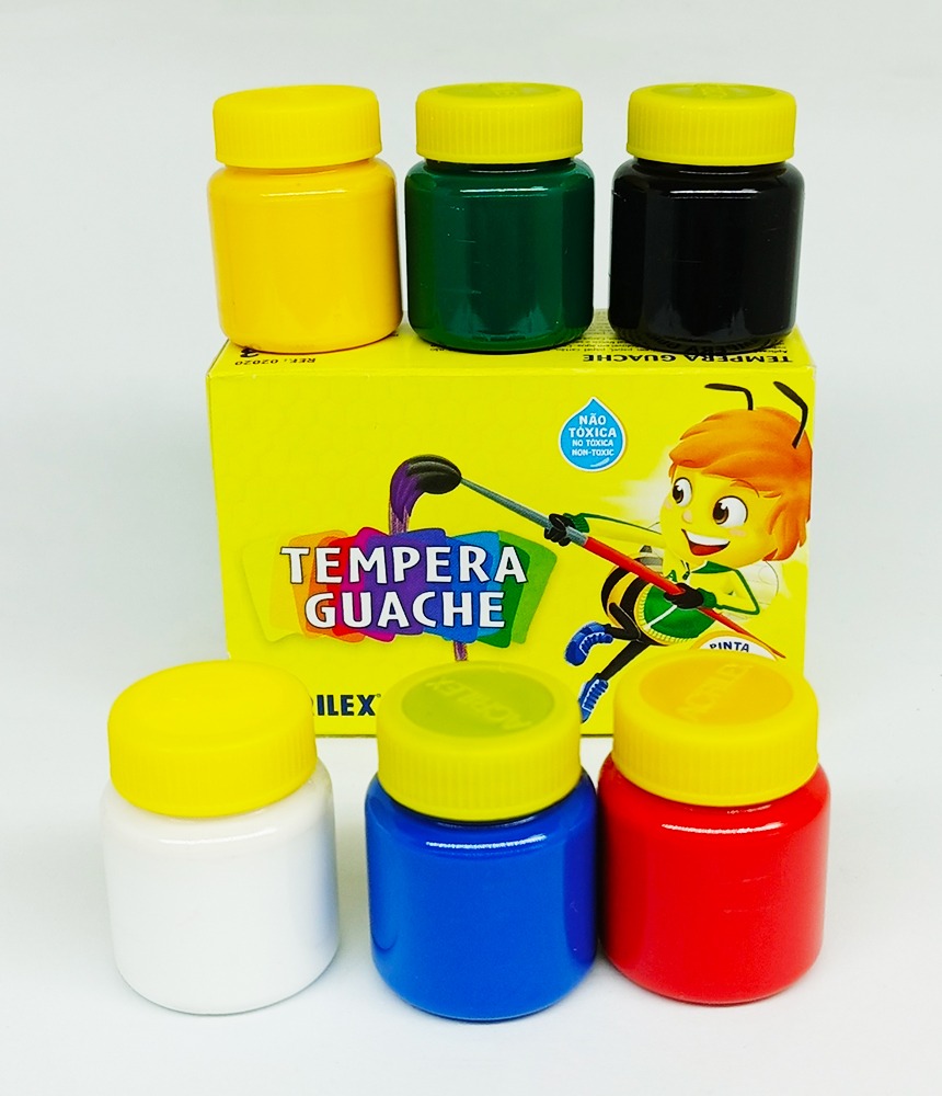 Tempera de 6 colores ACRILEX Guache 15 ml