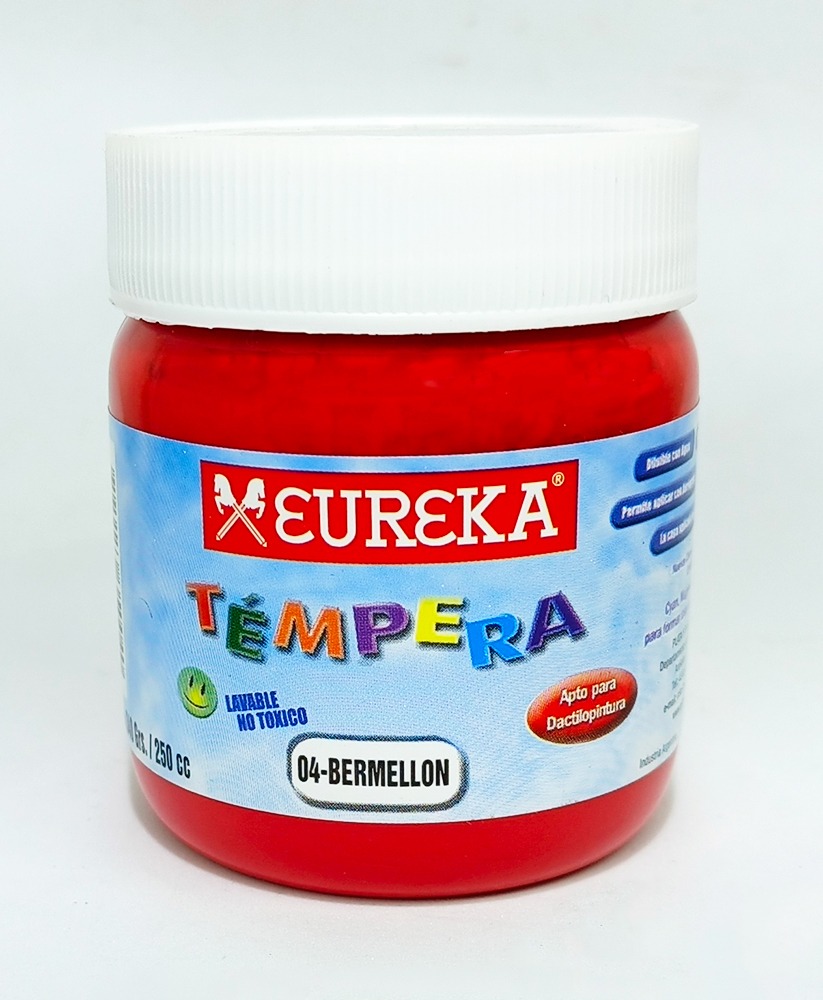 Tempera EUREKA de 250 cc color Bermellón