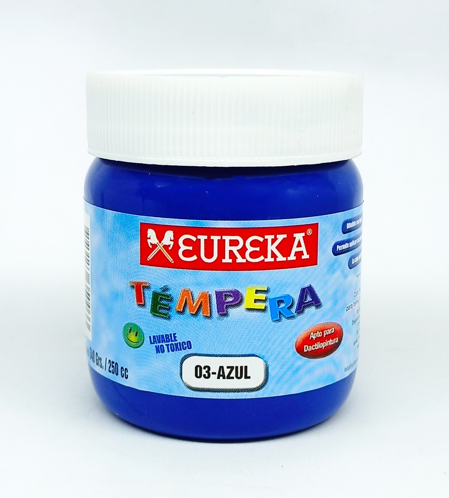 Tempera EUREKA de 250 cc color Azul