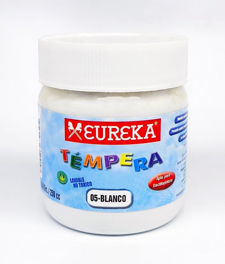 Tempera EUREKA de 250 cc color Blanco