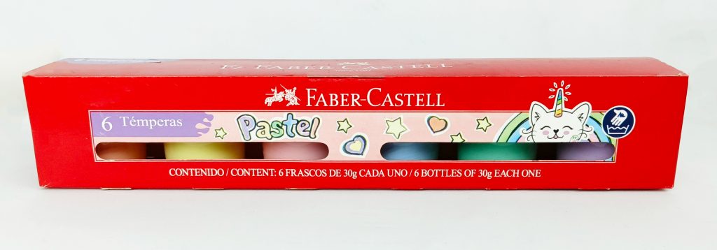 Tempera de 6 colores Faber Castell Col. Pastel 30 ml 164001