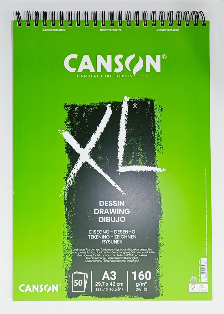 Block de Dibujo Espiral A-3 CANSON XL Dessin 160 gr 50 hojas 39089