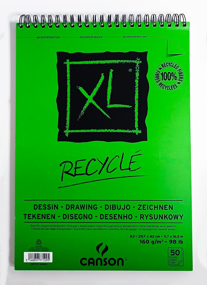 Block de Dibujo Espiral A-3 CANSON XL Recycle 160 gr 50 hojas 277129