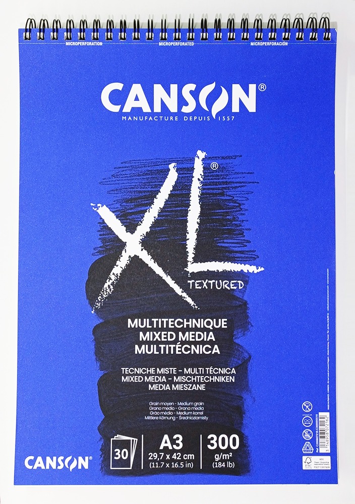 Block de Dibujo Espiral A-3 CANSON XL Mix media multi-técnica 300 gr 30 hojas 7216