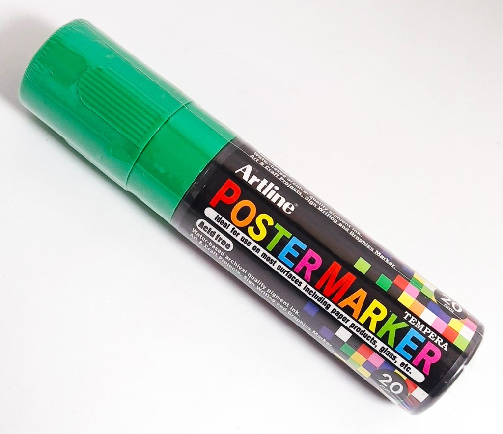 Marcador permanente Poster Marker 20 mm Verde Art Line