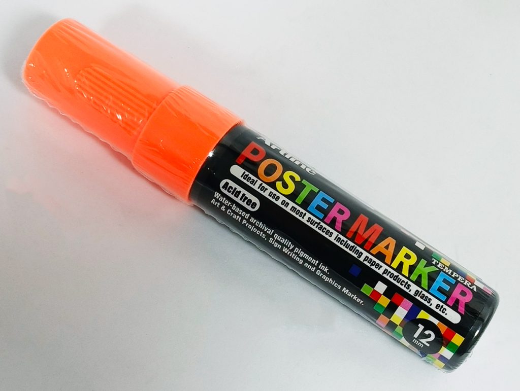 Marcador permanente Poster Marker 12 mm Naranja Neón EPP-NAN