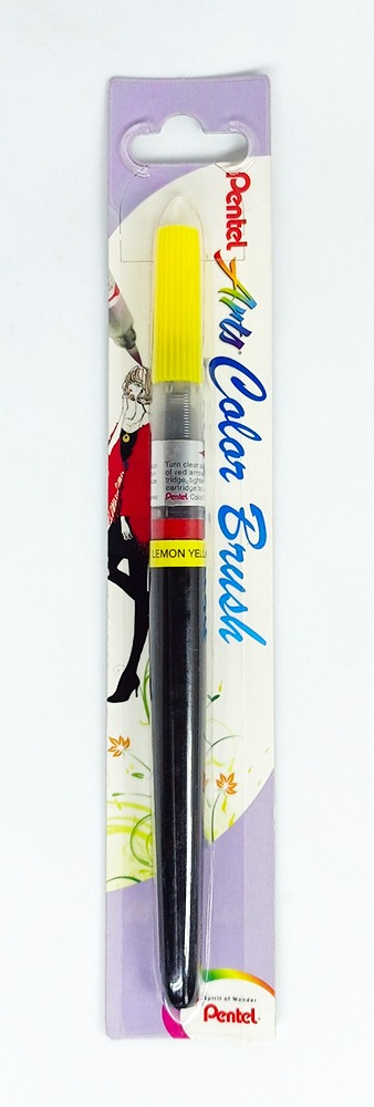 Pincel Recargable PENTEL color Brush XGFL - 105 Amarillo Limón