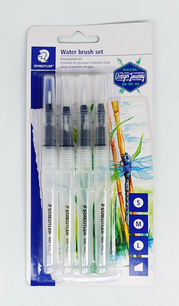 Pincel Recargable STAEDTLER 4 piezas S-M-L Y Plano 949 BK 4C