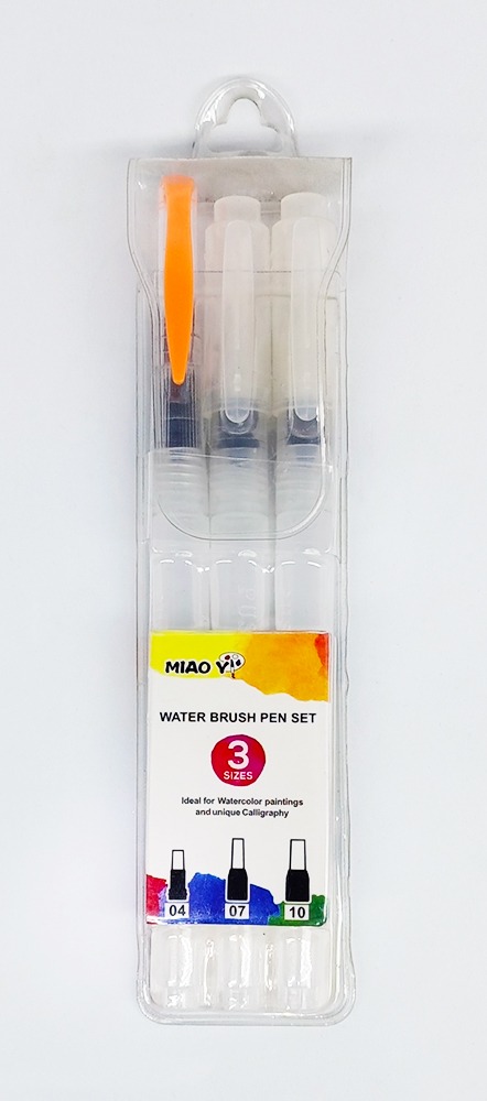 Pincel Recargable MIAO 3 piezas punta Plana Water Brush AR 4-21