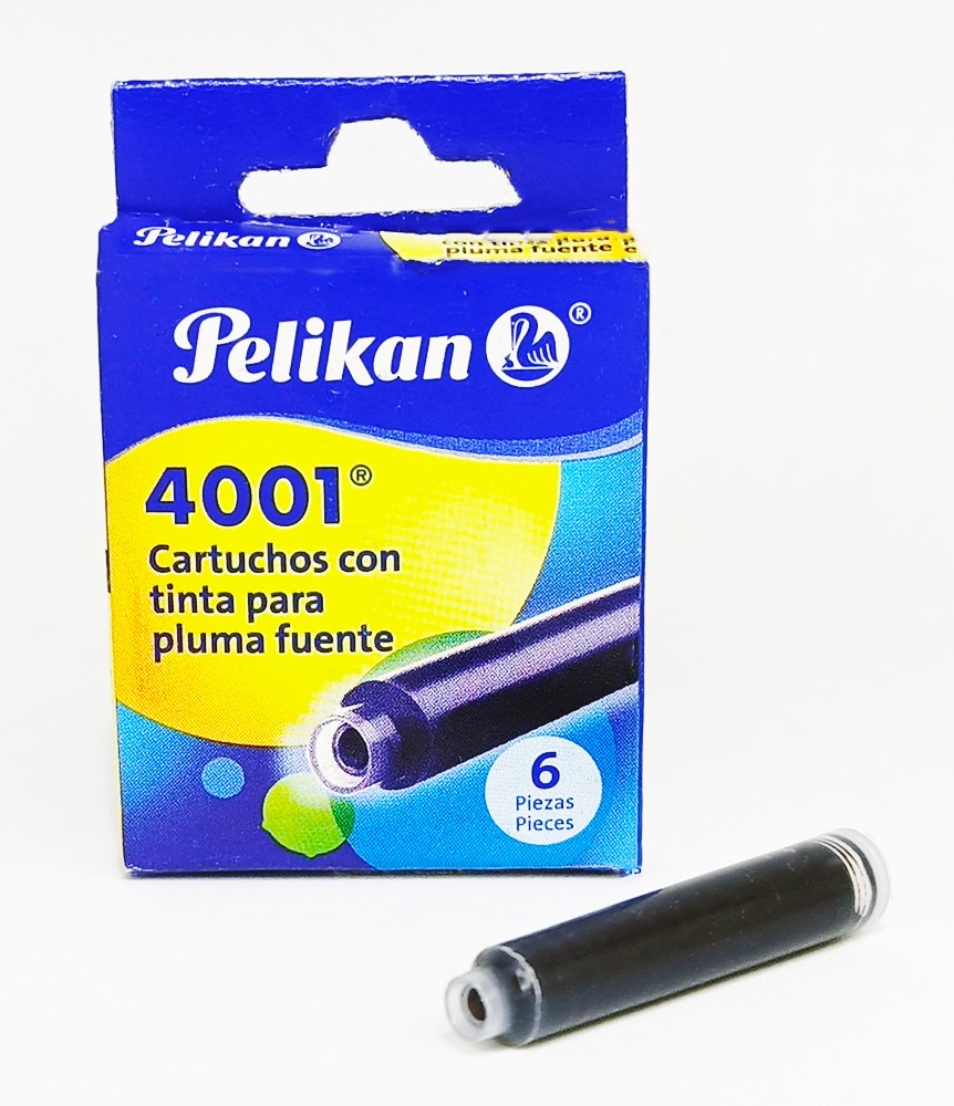Repuesto de tinta para plumafuente PELIKAN c/Negro (6 cartuchos)