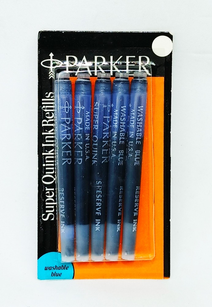 Repuesto de tinta para plumafuente PARKER Azul (5 cartuchos)