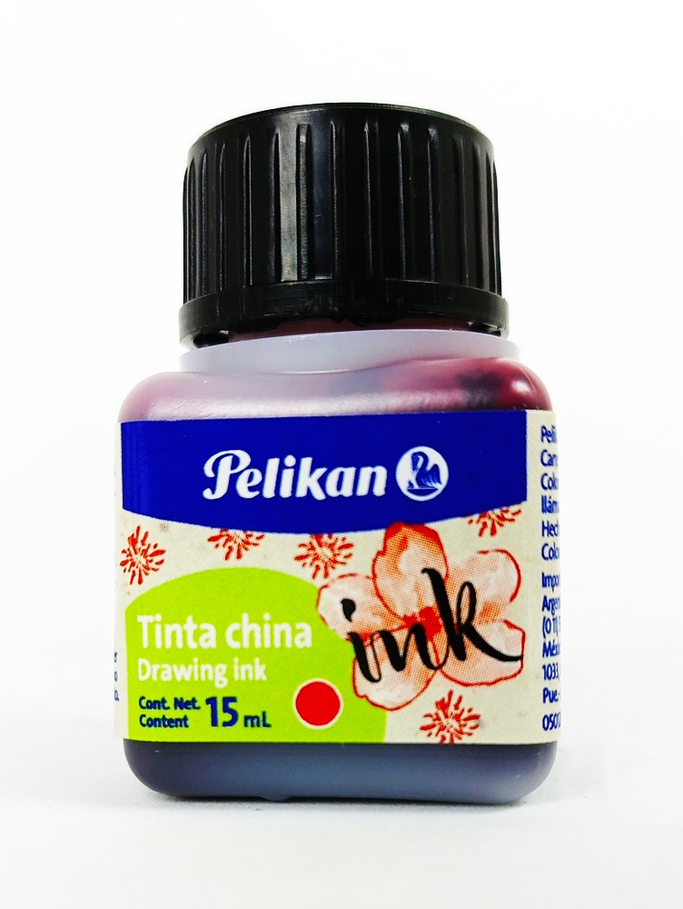 Tinta China PELIKAN Rojo de 15 cc
