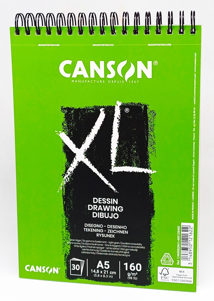 Block de Dibujo Espiral A-5 CANSON XL Dessin 160 gr 30 hojas 82841