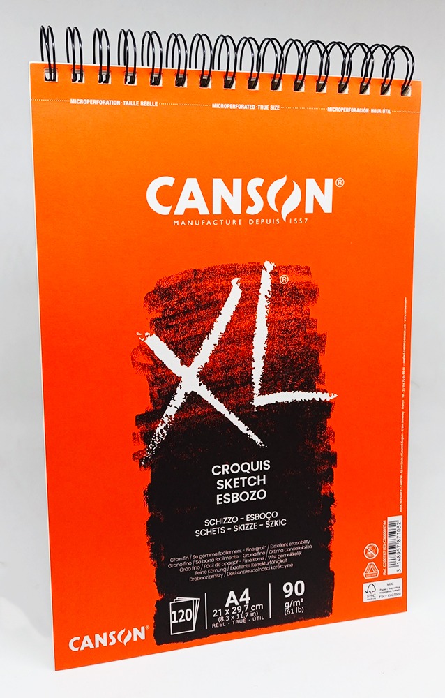Block de Dibujo Espiral A-4 CANSON XL Croquis 90 gr. 120 hojas 87103