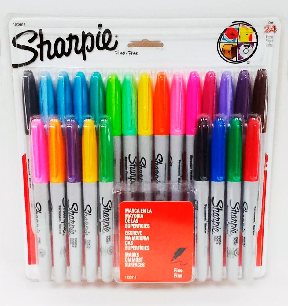 Marcador permanente 24 colores SHARPIE 1805612 punta fina