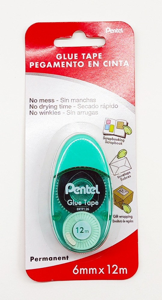 Pegamento en Cinta PENTEL 6mm x 12m ERTP126K02 Verde
